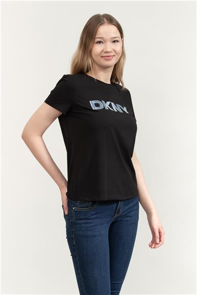 DKNY Kadın Bisiklet Yaka T-Shirt