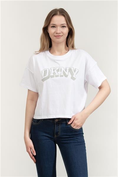 DKNY Kadın Bisiklet Yaka T-Shirt