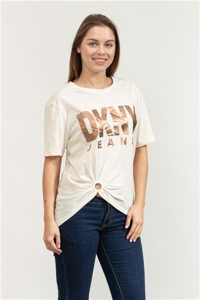 DKNY Kadın Bisiklet Yaka T-Shirt
