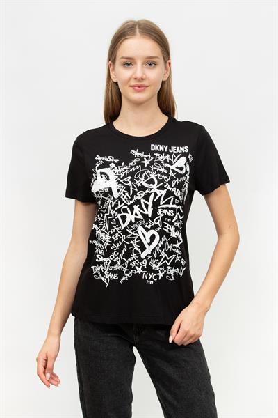 DKNY Kadın Bisiklet Yaka T-Shirt
