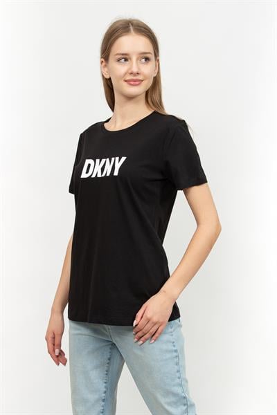 DKNY Kadın Bisiklet Yaka T-Shirt Çok Renkli