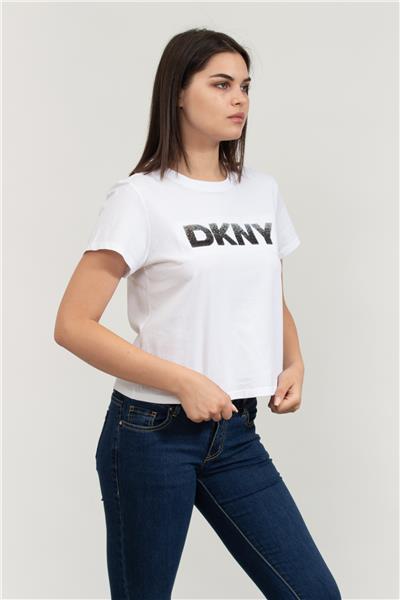 DKNY Kadın Bisiklet Yaka T-Shirt