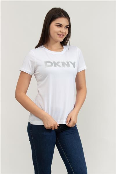 DKNY Kadın Bisiklet Yaka T-Shirt