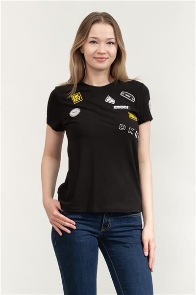 DKNY Kadın Bisiklet Yaka T-Shirt