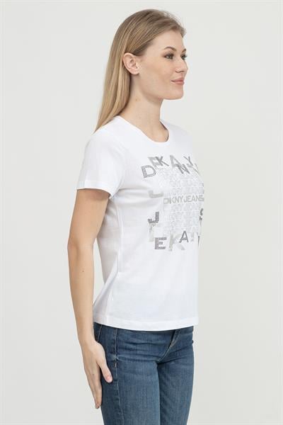 DKNY Kadın Bisiklet Yaka T-Shirt