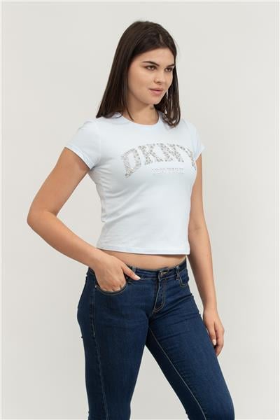 DKNY Kadın Bisiklet Yaka T-Shirt