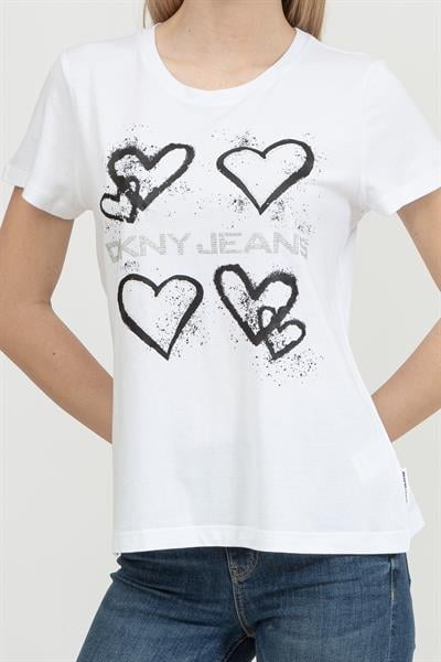 DKNY Kadın Bisiklet Yaka T-Shirt Siyah