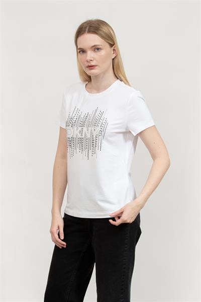 DKNY Kadın Bisiklet Yaka T-Shirt