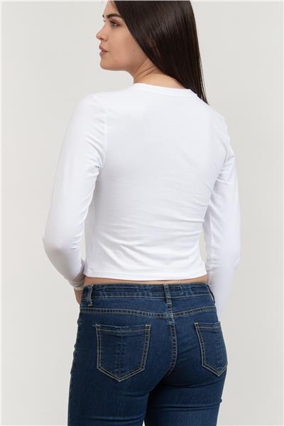 DKNY Kadın Bisiklet Yaka T-Shirt