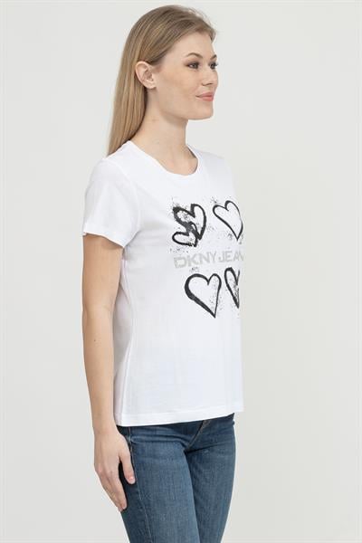DKNY Kadın Bisiklet Yaka T-Shirt Siyah