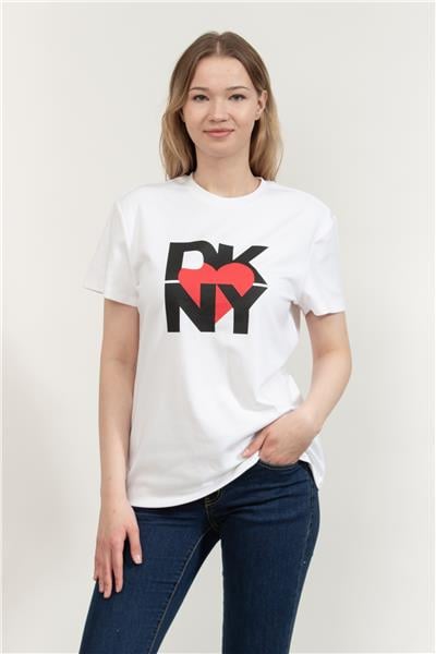 DKNY Kadın Bisiklet Yaka T-Shirt