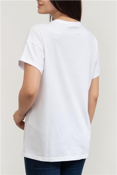 DKNY Kadın Bisiklet Yaka T-Shirt