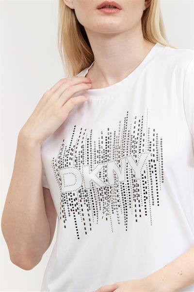 DKNY Kadın Bisiklet Yaka T-Shirt