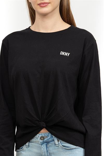 DKNY Kadın Bisiklet Yaka T-Shirt Siyah