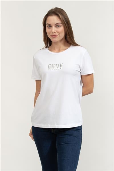 DKNY Kadın Bisiklet Yaka T-Shirt
