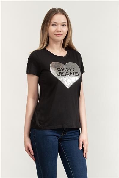 DKNY Kadın Bisiklet Yaka T-Shirt