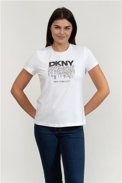 DKNY Kadın Bisiklet Yaka T-Shirt