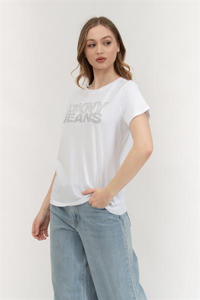 DKNY Kadın Bisiklet Yaka T-Shirt