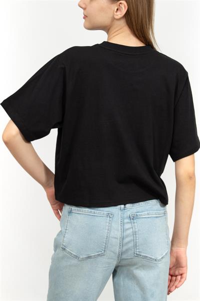 DKNY Kadın Bisiklet Yaka T-Shirt Siyah