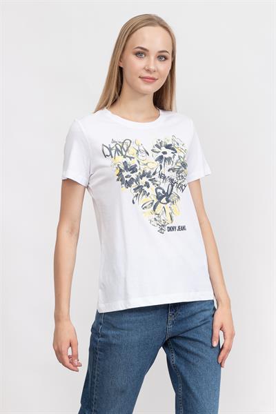 DKNY Kadın Bisiklet Yaka T-Shirt
