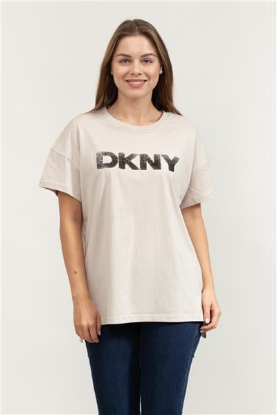 DKNY Kadın Bisiklet Yaka T-Shirt
