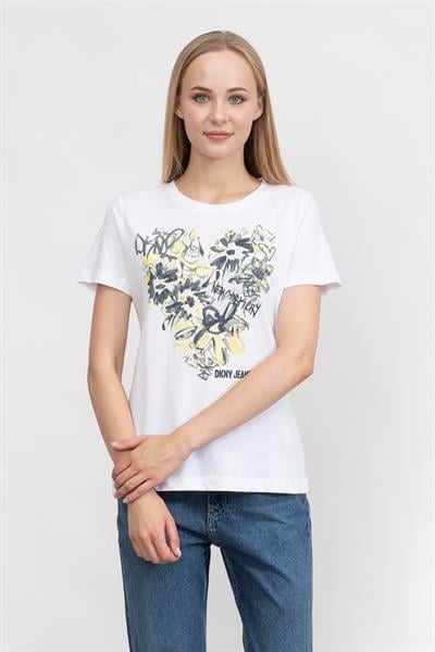 DKNY Kadın Bisiklet Yaka T-Shirt