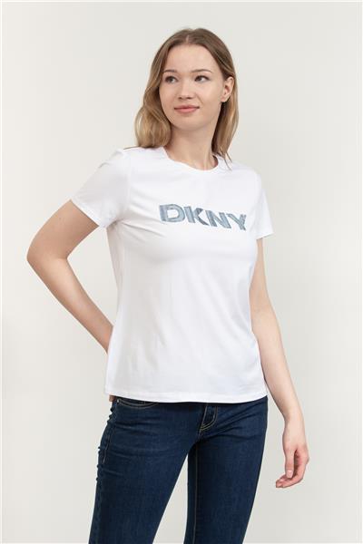 DKNY Kadın Bisiklet Yaka T-Shirt