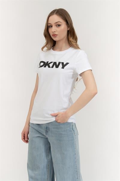 DKNY Kadın Bisiklet Yaka T-Shirt