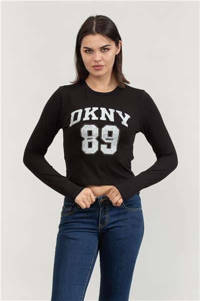 DKNY Kadın Bisiklet Yaka T-Shirt