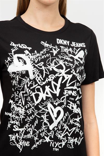 DKNY Kadın Bisiklet Yaka T-Shirt
