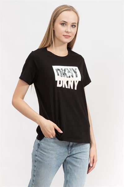 DKNY Kadın Bisiklet Yaka T-Shirt