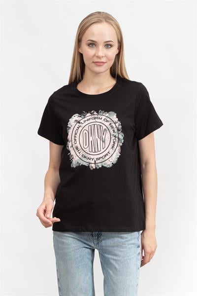 DKNY Kadın Bisiklet Yaka T-Shirt