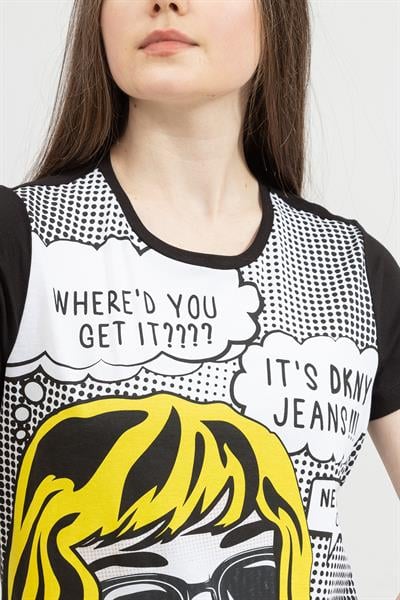 DKNY Kadın Bisiklet Yaka T-Shirt
