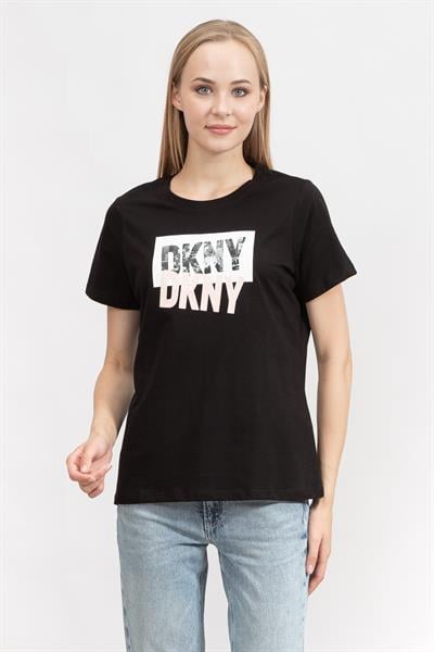 DKNY Kadın Bisiklet Yaka T-Shirt