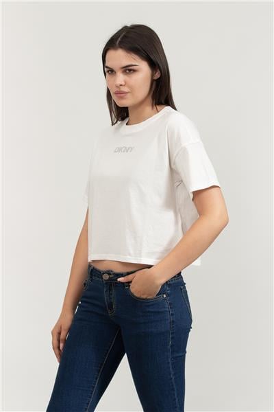 DKNY Kadın Bisiklet Yaka T-Shirt