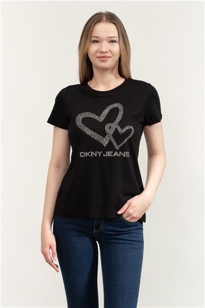 DKNY Kadın Bisiklet Yaka T-Shirt