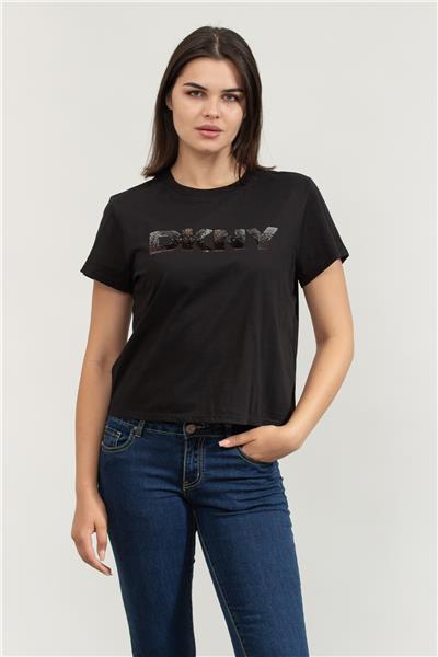 DKNY Kadın Bisiklet Yaka T-Shirt