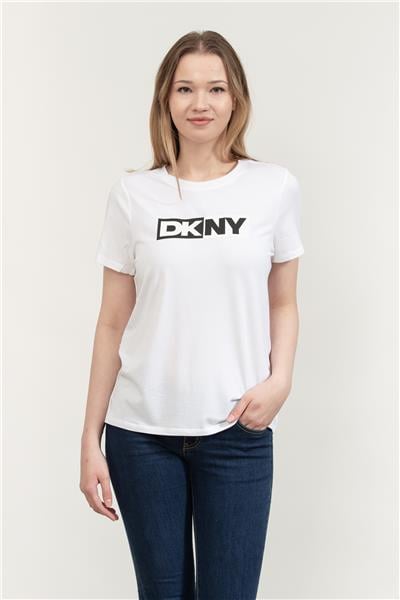 DKNY Kadın Bisiklet Yaka T-Shirt