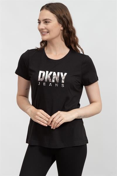 DKNY Kadın Bisiklet Yaka T-Shirt