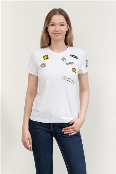 DKNY Kadın Bisiklet Yaka T-Shirt