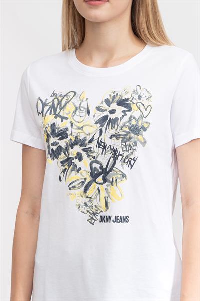 DKNY Kadın Bisiklet Yaka T-Shirt