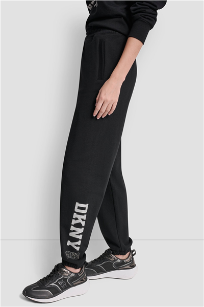 DKNY Kadın Dkny 1989 Rhinestud Jogger Pantolon Siyah