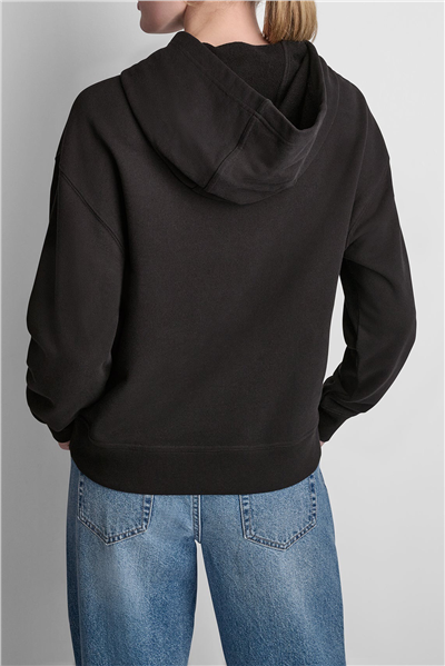 DKNY Kadın Dkny Big Apple Rhine Kapüşonlu Sweatshirt Siyah