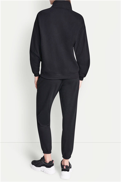 DKNY Kadın Dkny Classic Logo El Fermuarlı Sweatshirt Siyah