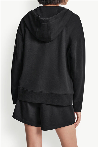 DKNY Kadın Dkny Foil Logo Full Kapüşonlu Sweatshirt Siyah