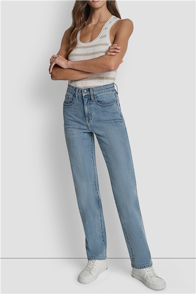 DKNY Kadın High Rise Classic St Jean Pantolon Çok Renkli
