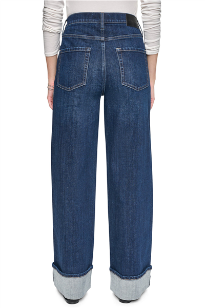 DKNY Kadın Hr Modern Wide Leg W Jean Pantolon