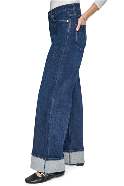 DKNY Kadın Hr Modern Wide Leg W Jean Pantolon