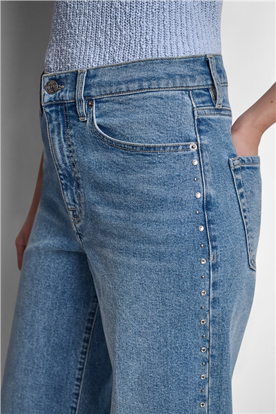 DKNY Kadın Hr Wide W Outseam St Jean Pantolon