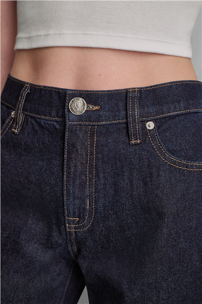 DKNY Kadın Mr Straight W Bk Dar Jean Pantolon